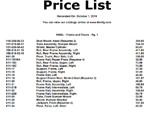 Price List